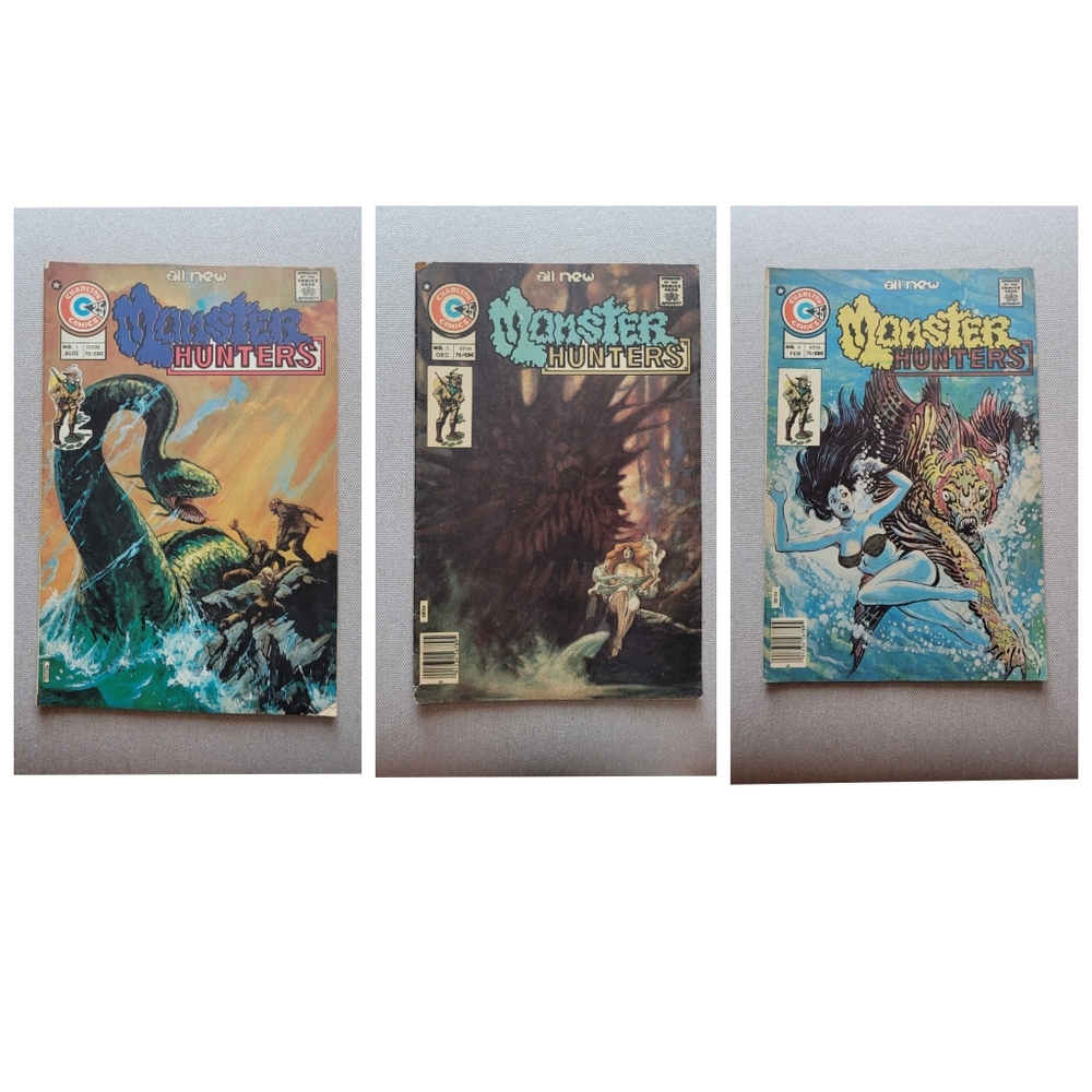 CHARLTON COMICS 1970s Monster Hunters Comic Books Bundle